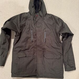 Quiksilver Dark Gray Hooded Winter Sport Jacket